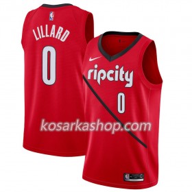 Dres Portland Trail Blazers Damian Lillard 0 Nike 2018-19 Crvena Swingman